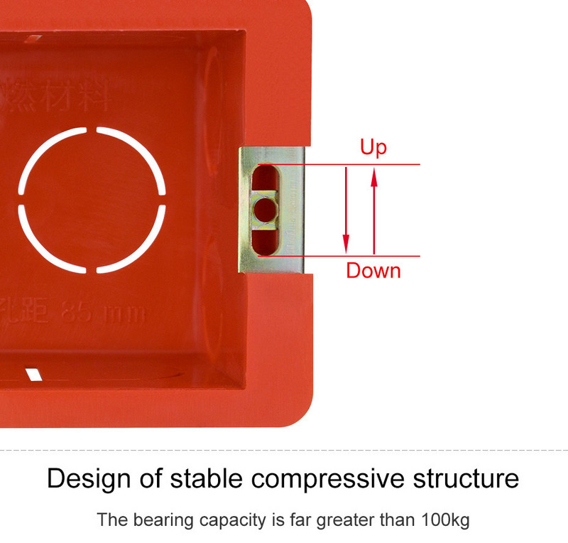 Električna oprema 86 mm Unutarnja montažna kutija 118 mm Vanjska montažna Zidna kutija Za dom inteligentni prekidač osjetljiv na dodir wifi prekidač