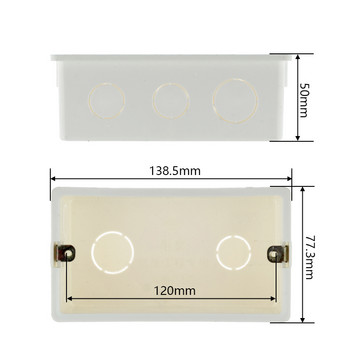 Стенна съединителна кутия Супер качество 140 мм * 73 мм вътрешна монтажна кутия Задна касета за 146 тип стенни ключове и контакти