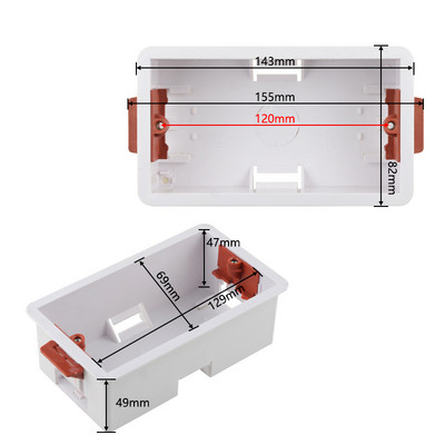 Rewnssin električna kutija Kutija za suhe obloge 35 / 46 mm dubine za gipsane ploče / gipsane ploče / gipsane zidne kutije za ugradnju utičnica i prekidača