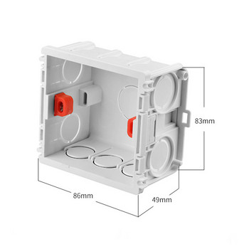 Инсталационна кутия YINKA Вътрешна кутия за 86 тип превключватели и контакти Окабеляване Задна кутия Xiaomi Smart Switch Dark Box Кутия за окабеляване EU US