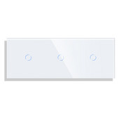 Bingoelec 86 * 229mm 3/6/9Gang kolme puutetundliku anduri lülitipaneel sobib puutelüliti funktsiooniga, ainult klaas valge must