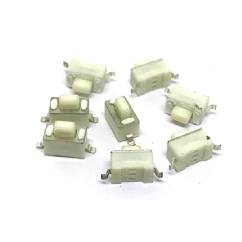 50pcs/lot 3*6*4.3mm Mikro prekidač Bijeli gumb Taktilni takt Push Switch Tipka za resetiranje 2pin SMD 3x6x4.3mm