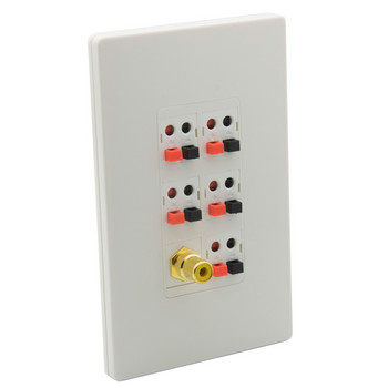 1 Gang No Screw Spring Clip Style 1.0 2.0 3.0 4.0 5.1 6.0 7.1 8.2 9.0 Speaker Wall Plate