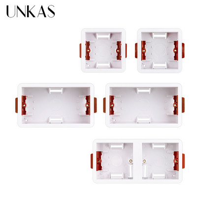 UNKAS 86 Type 1/ 2 Gang Dry Lining Box Γυψοσανίδα Γυψοσανίδας Γυψοσανίδας 35mm Βάθος Διακόπτης τοίχου Socket Cassette 146mm 172mm