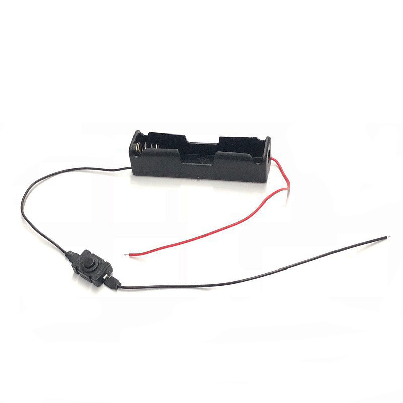 1kom Plastični držač baterije 1x 2x 18650 kućište za baterije Kutija za pohranu s kabelom prekidača 1 2 utora 18650 spremnik za baterije za DIY