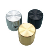 1 tk tipptasemel alumiiniumist nupuga potentsiomeetri nupp 17 * 17 * 6 mm helitugevuslüliti pöördkodeerija nupud hõbedane/must/kuldne