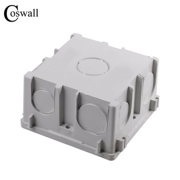 Coswall Регулируема вертикална / хоризонтална инсталация Вътрешна монтажна кутия 83 мм * 83 мм * 48 мм за ключ и контакт тип 86