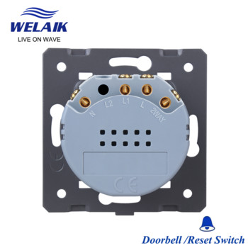 WELAIK EU 220V Dry Contact Reset Doorbell Wall Touch Switch Parts Independent Load 1gang 1way A911-IH