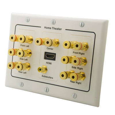 Uue disainiga vasest metallist vedruklambri stiilis kodukinosüsteem 1,0 2,0 4,0 5,0 5,1 7,1 7,2 8,2 9,0 kõlari seinaplaat