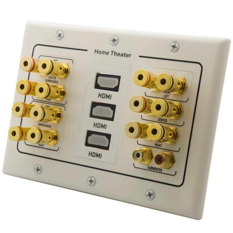 Uue disainiga vasest metallist vedruklambri stiilis kodukinosüsteem 1,0 2,0 4,0 5,0 5,1 7,1 7,2 8,2 9,0 kõlari seinaplaat