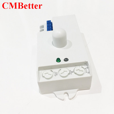 Mikroviļņu sensora slēdzis Sensora korpusa kustības detektors 5,8 GHz regulējams iebūvēts mikroviļņu radara gaismas slēdzis koridora sensoram