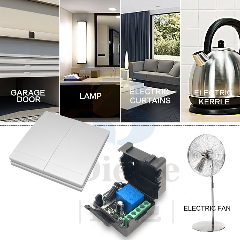 86 Sienas panelis 433MHz universāls bezvadu tālvadības pults slēdzis RF raidītājs uztvērējs 1 2 3 taustiņi mājas istabas apgaismojuma slēdzim