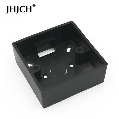 JHJCH Sienas slēdža kontaktligzdas sadales kārba, ārējā instalācijas kaste, melnbalta 86mm * 86mm * 35mm