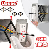 10 komada Kazete za popravak 86 mm tamne kutije za popravak vijka za utikač Prekidač stare kutije za utičnice Zamjena fiksne zidne kutije za popravak Potporna šipka