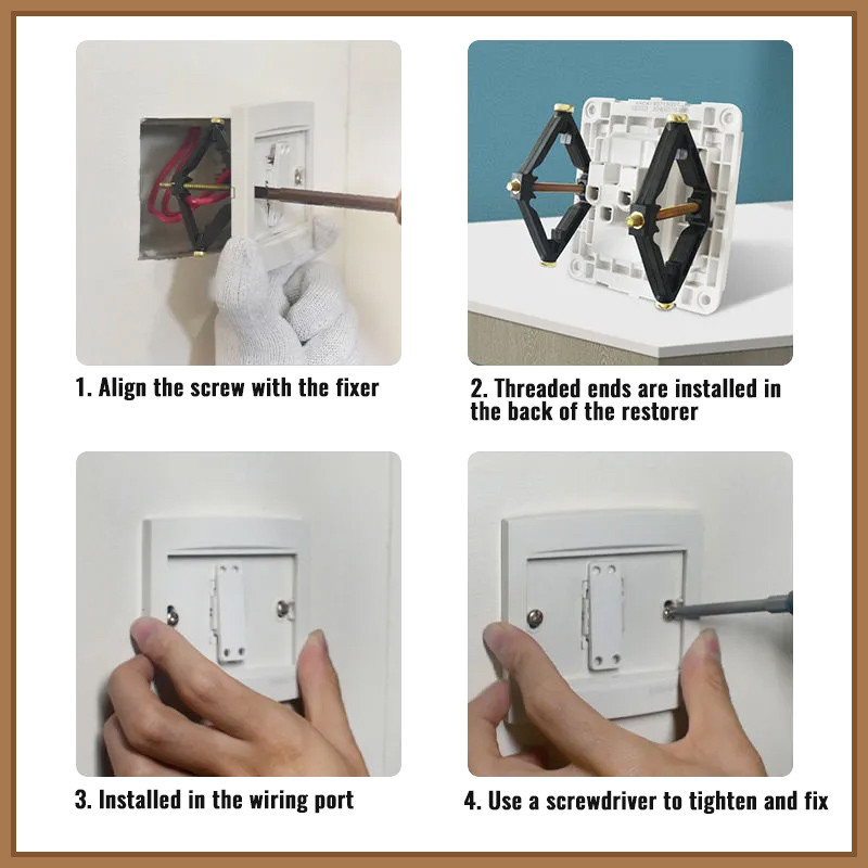 10 komada Kazete za popravak 86 mm tamne kutije za popravak vijka za utikač Prekidač stare kutije za utičnice Zamjena fiksne zidne kutije za popravak Potporna šipka