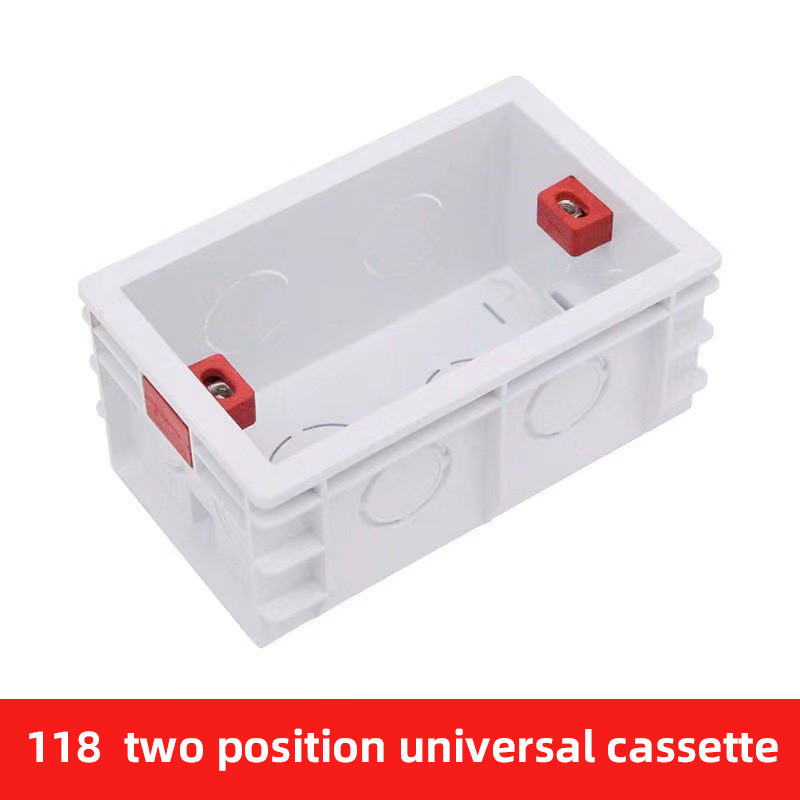 Herepow 118 Tip Montažna kutija UK US TH EU Kazetni prekidač Utičnica Razvodna kutija 118mm*72mm Standardni bijeli zidni prekidač i utičnica