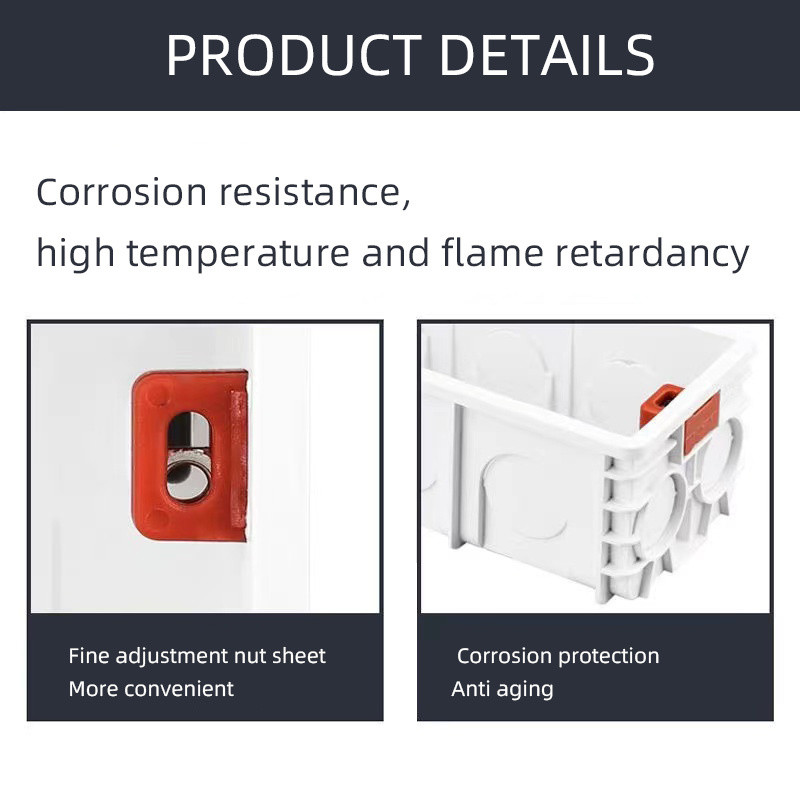 Herepow 118 Tip Montažna kutija UK US TH EU Kazetni prekidač Utičnica Razvodna kutija 118mm*72mm Standardni bijeli zidni prekidač i utičnica