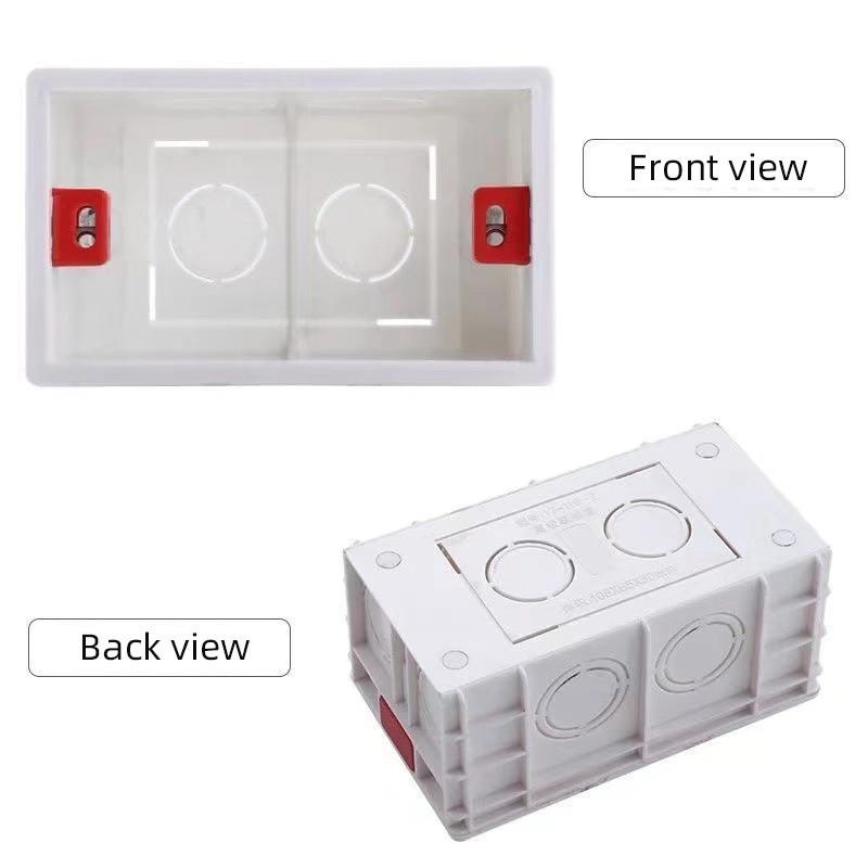 Herepow 118 Tip Montažna kutija UK US TH EU Kazetni prekidač Utičnica Razvodna kutija 118mm*72mm Standardni bijeli zidni prekidač i utičnica