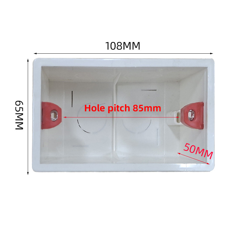 Herepow 118 Tip Montažna kutija UK US TH EU Kazetni prekidač Utičnica Razvodna kutija 118mm*72mm Standardni bijeli zidni prekidač i utičnica
