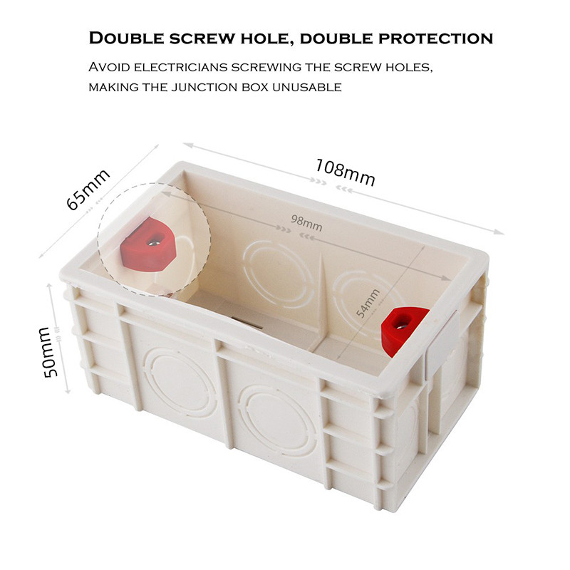 PSSRISE 118 Tip AU US Standardna kutija za ugradnju Zidni prekidač Utičnica Razvodna kutija PVC skriveni prekidač Donja kutija za ugradnju 108*65 mm