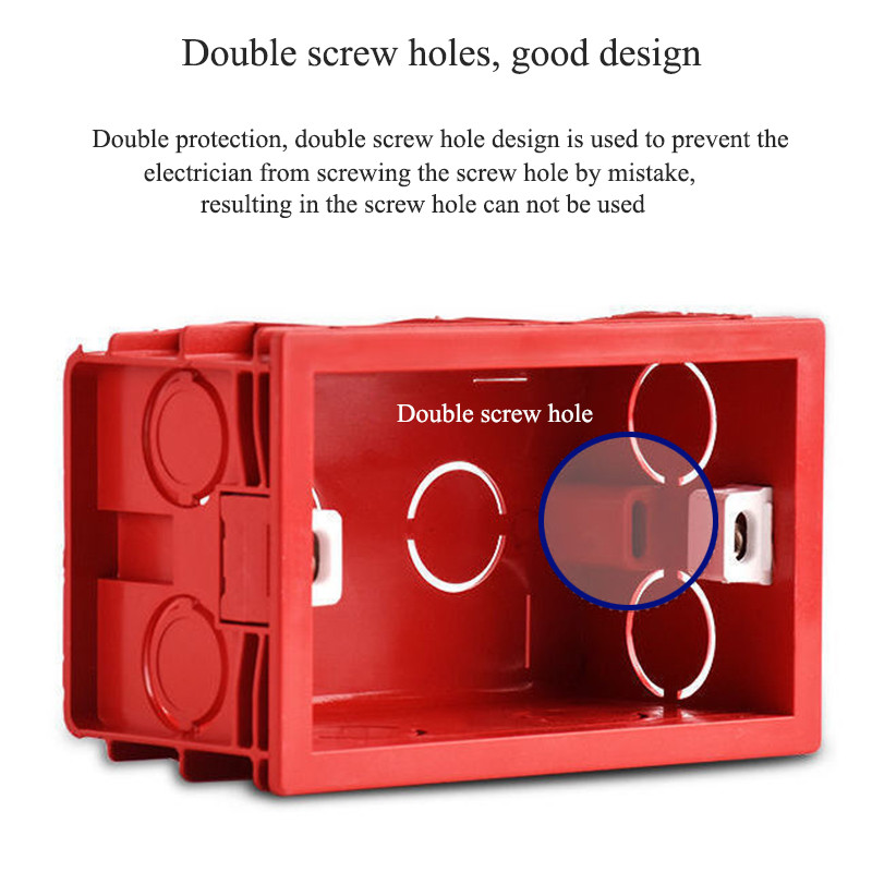 PSSRISE 118 Tip AU US Standardna kutija za ugradnju Zidni prekidač Utičnica Razvodna kutija PVC skriveni prekidač Donja kutija za ugradnju 108*65 mm
