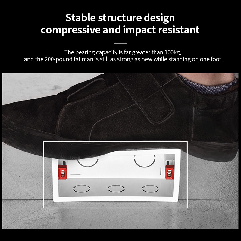 PSSRISE 118 Tip AU US Standardna kutija za ugradnju Zidni prekidač Utičnica Razvodna kutija PVC skriveni prekidač Donja kutija za ugradnju 108*65 mm