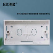 EIOMR seinale paigaldatav paigalduskarbi seinavalgusti lüliti pistikupesa 146 mm * 86 mm * 36 mm Mount Ühenduskarbid, valge kassett