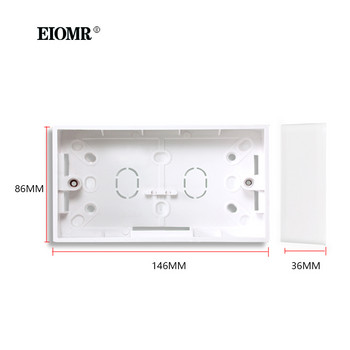 EIOMR Монтирана на стена инсталационна кутия Стенен превключвател за осветление Гнездо 146 мм * 86 мм * 36 мм Разклонителни долни кутии Бяла касета