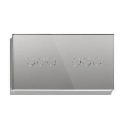 Bingoelec Switch Stikla Panelis Tikai 158mm 2/4/6Gang Pearl White Black Gloden Sienas slēdža funkcijas daļai DIY ar metāla rāmi