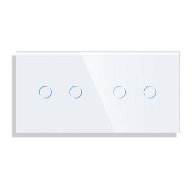 Bingoelec Switch Stikla Panelis Tikai 158mm 2/4/6Gang Pearl White Black Gloden Sienas slēdža funkcijas daļai DIY ar metāla rāmi