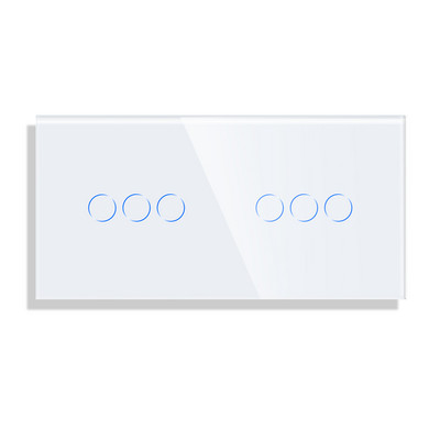 Bingoelec Switch Stikla Panelis Tikai 158mm 2/4/6Gang Pearl White Black Gloden Sienas slēdža funkcijas daļai DIY ar metāla rāmi