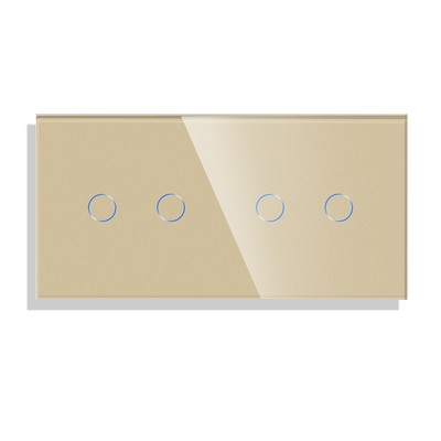 Bingoelec Switch Stikla Panelis Tikai 158mm 2/4/6Gang Pearl White Black Gloden Sienas slēdža funkcijas daļai DIY ar metāla rāmi