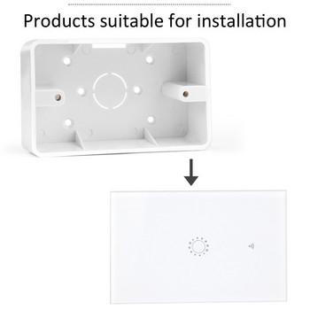 Долна кутия за повърхностен монтаж на стена 118 мм * 74 мм * 34 мм PVC пластмасов превключвател Външна монтажна кутия за гнездо за стенен превключвател на САЩ