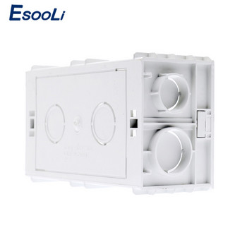 Esooli Кутия за стенен монтаж Вътрешна касета Бяла задна кутия 137*83*56 мм За 146 мм*86 мм Стандартен сензорен превключвател и USB гнездо