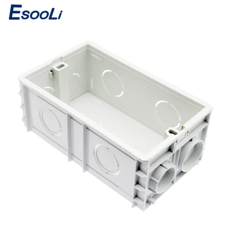 Esooli kutija za zidnu montažu, unutarnja kazeta, bijela stražnja kutija 137*83*56 mm za 146 mm*86 mm, standardni prekidač osjetljiv na dodir i USB utičnicu