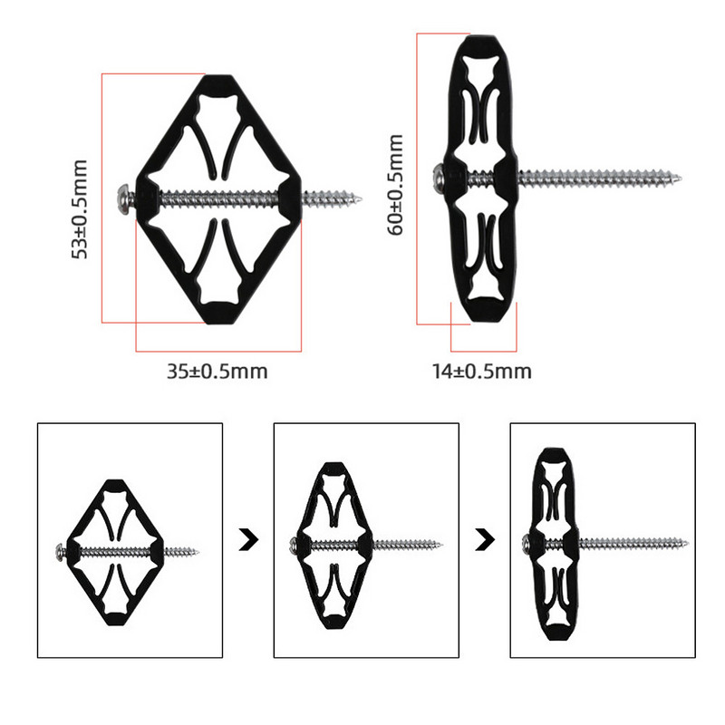 1 set (10 kom) Alat za popravak kutije za montiranje na zidni prekidač Tajna skrovišta 118 mm Popravljač kasete za prekidač Potporna šipka Dodaci za električare