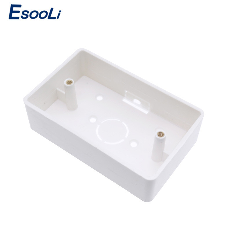 Esooli ārējā montāžas kārba 117 mm * 72 mm * 33 mm 118 * 72 mm skārienslēdzim un USB ligzda jebkurai sienas virsmas pozīcijai