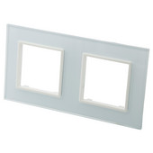 DMTMB 2 Gang ES standarta kristāla stikla priekšējā plāksne sienas slēdža ligzdai