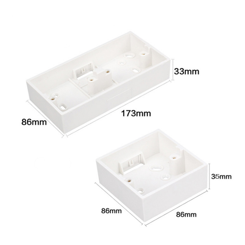 SANDIY Zidna kutija Nadgradna montaža Prekidač svjetiljke Utičnica 86mm*35mm Vrsta Vanjska primjena Vanjska bijela razvodna kutija