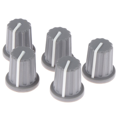 5 gabali mīkstas gumijas pusvārpstas pogas diametrs 16 mm augstums 18 mm potenciometra kodētāja kloķis 270 grādu D veida iekšējais caurums 6 mm