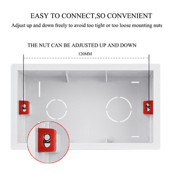 PSSRISE EU UK Standard 146 Тип инсталационна кутия Стенен ключ за осветление Захранващ контакт Разклонителна кутия Скрита долна монтажна кутия 146*86 mm