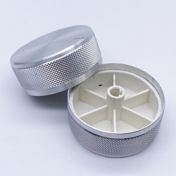 48*19 мм потенциометър от алуминиева сплав Енкодер Капачка за аудио копче за контрол на силата на звука за копче с отвор на 6 мм вал (диаметър на назъбен вал/D-ос)