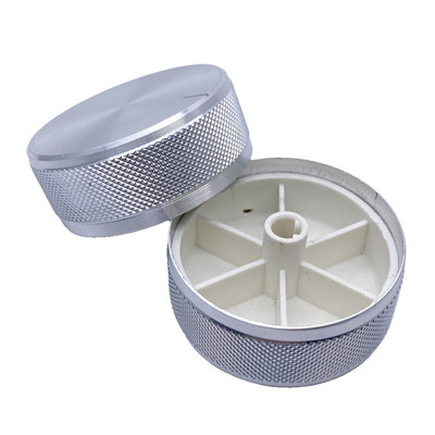 48 * 19 mm alumiiniumsulamist potentsiomeetri kodeerija helitugevuse reguleerimise helinupu kork 6 mm võlliaugu nupu jaoks (rihveldatud võlli läbimõõt/D-telg)