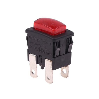 4Pins 16A Self-lock On Off Push Button Rocker Switch PS21-16 with Light Heater Ηλεκτρικός διακόπτης αφής για ηλεκτρική σκούπα