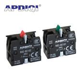 10 gab XB2 parasti atvērta un aizvērta kontaktu bloka spiedpogas slēdža daļas NO Zaļa NC Sarkana BE101 BE102 ZB2