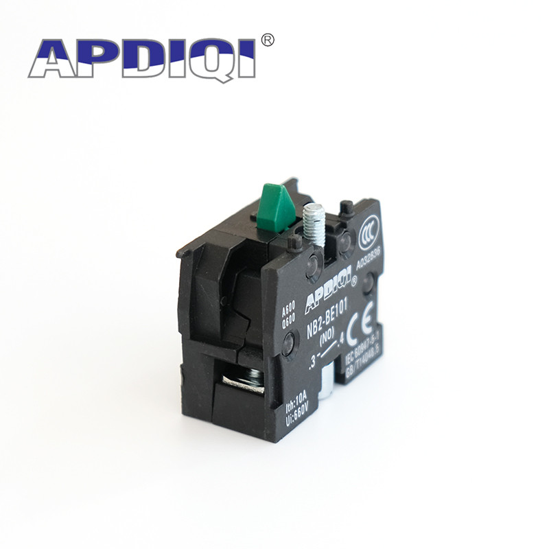 10 gab XB2 parasti atvērta un aizvērta kontaktu bloka spiedpogas slēdža daļas NO Zaļa NC Sarkana BE101 BE102 ZB2
