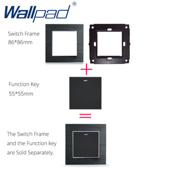 L6 Направи си сам персонализиране Triple 3 Gang Grey Glass Frame Plate за L6 Вложки за стенен ключ за осветление