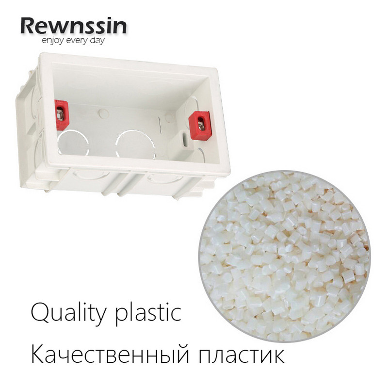 Rewnssin crveno bijela zidna razvodna kutija Utičnice i prekidači za svjetlo Stražnja kutija Skrivena kazeta Čile Italija Montažna kutija