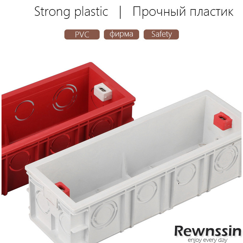 Rewnssin crveno bijela zidna razvodna kutija Utičnice i prekidači za svjetlo Stražnja kutija Skrivena kazeta Čile Italija Montažna kutija