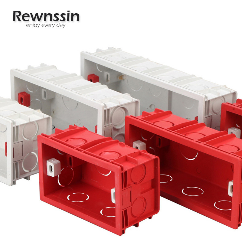 Rewnssin crveno bijela zidna razvodna kutija Utičnice i prekidači za svjetlo Stražnja kutija Skrivena kazeta Čile Italija Montažna kutija